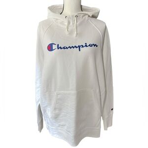 Champion Classic White Pullover Hoodie, size XL